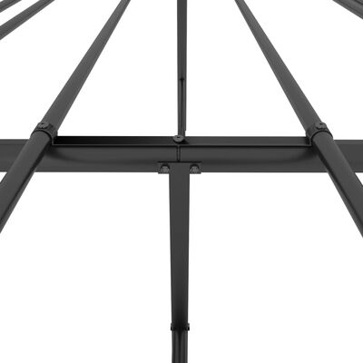 vidaXL Metal Bed Frame without Mattress Black 180x200 cm Super King