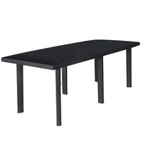 vidaXL Garden Table Anthracite 216x90x72 cm Plastic