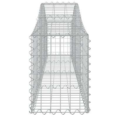 vidaXL Arched Gabion Baskets 13 pcs 200x30x40/60 cm Galvanised Iron