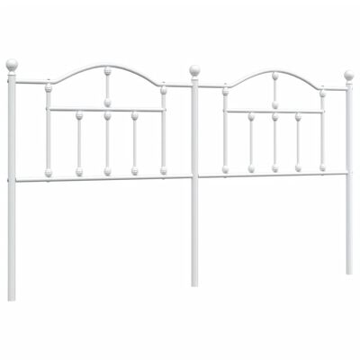 vidaXL Metal Headboard White 180 cm