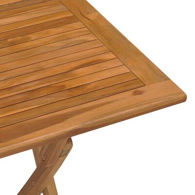 vidaXL Folding Garden Dining Table 90x60x75 cm Solid Teak Wood