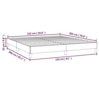 vidaXL Bed Frame without Mattress Dark Grey 152x203 cm Queen Fabric