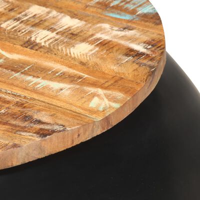 vidaXL Coffee Table Black 68x68x30 cm Solid Reclaimed Wood