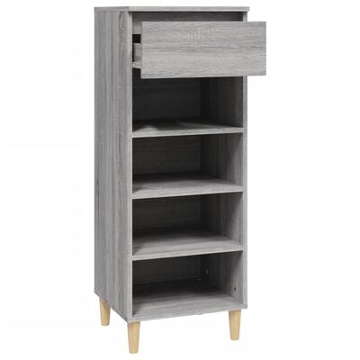 vidaXL Shoe Cabinet Grey Sonoma 40x36x105 cm Engineered Wood