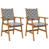 vidaXL Garden Chairs 2 pcs Solid Acacia Wood