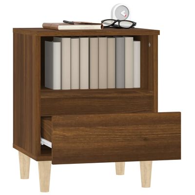 vidaXL Bedside Cabinet Brown Oak 40x35x50 cm