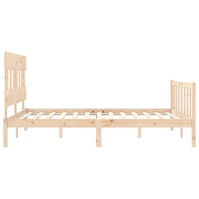 vidaXL Bed Frame without Mattress King Size Solid Wood Pine