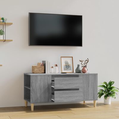 vidaXL TV Cabinet Grey Sonoma 102x44.5x50 cm Engineered Wood