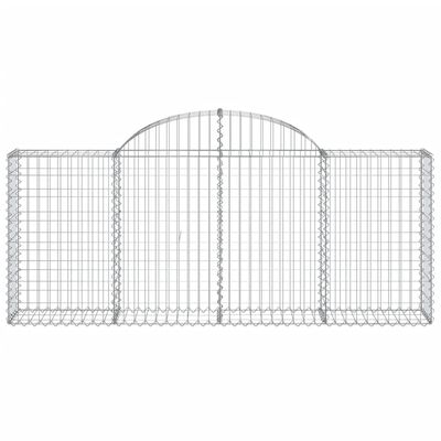 vidaXL Arched Gabion Baskets 20 pcs 200x30x80/100 cm Galvanised Iron