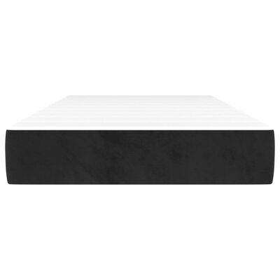 vidaXL Pocket Spring Bed Mattress Black 90x190x20 cm Velvet