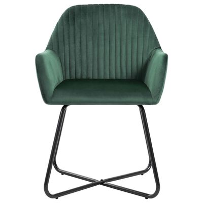 vidaXL Dining Chairs 4 pcs Green Velvet