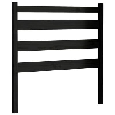 vidaXL Bed Headboard Black 96x4x100 cm Solid Wood Pine