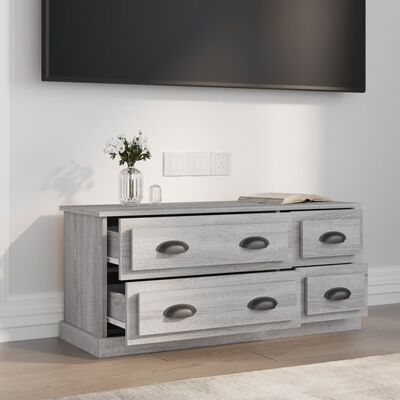 vidaXL TV Cabinet Grey Sonoma 100x35.5x45 cm Engineered Wood