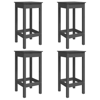 vidaXL 5 Piece Garden Bar Set Grey Solid Wood Pine