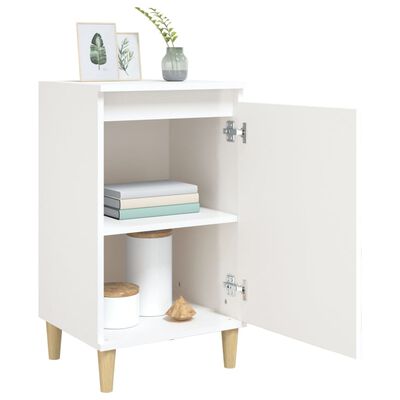 vidaXL Bedside Cabinets 2 pcs High Gloss White 40x35x70 cm Engineered Wood