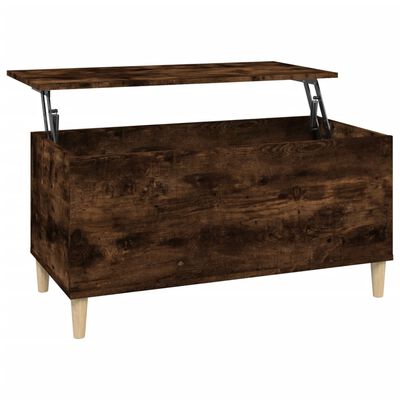 vidaXL Coffee Table Smoked Oak 90x44.5x45 cm Engineered Wood