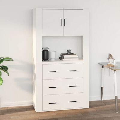 vidaXL Wall Cabinet White 80x33x80 cm Engineered Wood