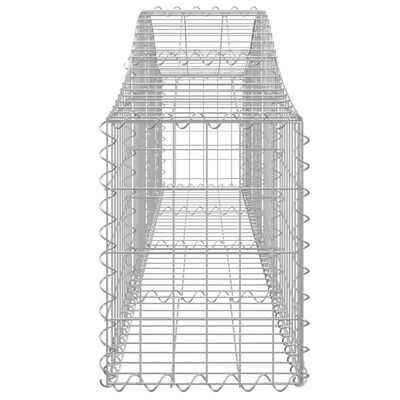 vidaXL Arched Gabion Baskets 12 pcs 200x30x40/60 cm Galvanised Iron