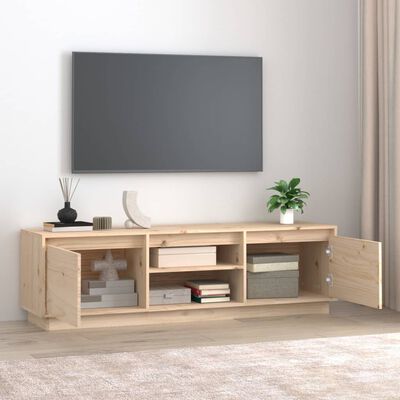 vidaXL TV Cabinet 140x35x40 cm Solid Wood Pine