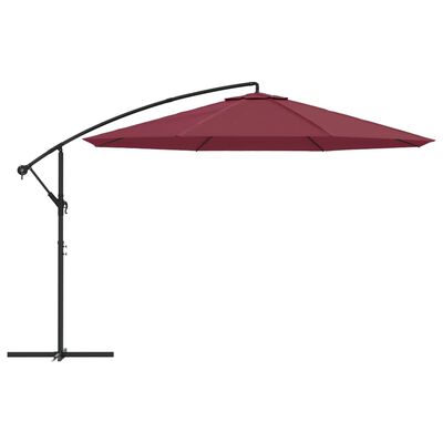 vidaXL Cantilever Garden Parasol with Aluminium Pole 350 cm Bordeaux Red