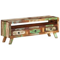 vidaXL TV Cabinet Multicolour 110x30x40 cm Solid Reclaimed Wood