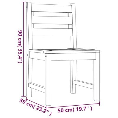 vidaXL 5 Piece Garden Dining Set Solid Wood Teak