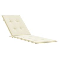 vidaXL Deck Chair Cushion Cream (75+105)x50x4 cm