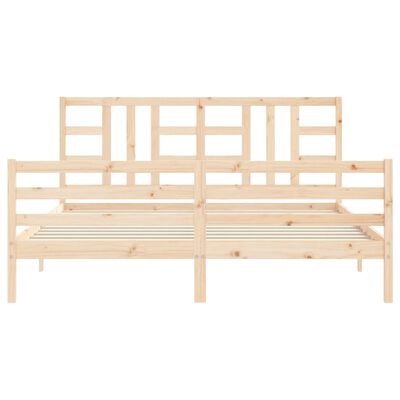 vidaXL Bed Frame without Mattress Super King Size Solid Wood