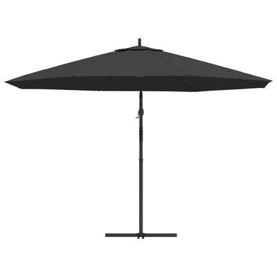 vidaXL Cantilever Garden Parasol with Aluminium Pole 350 cm Black