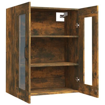 vidaXL Hanging Wall Cabinet Smoked Oak 69.5x34x90 cm