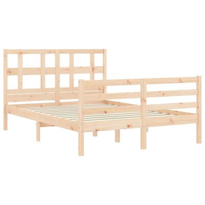 vidaXL Bed Frame without Mattress Double Solid Wood