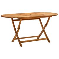 vidaXL Folding Garden Table 160x85x75 cm Solid Acacia Wood