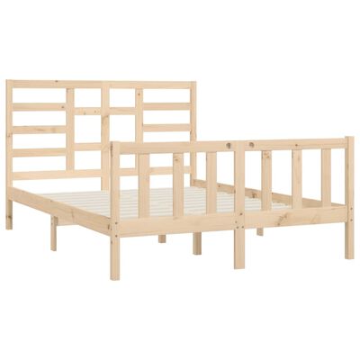 vidaXL Bed Frame without Mattress 150x200 cm King Size Solid Wood