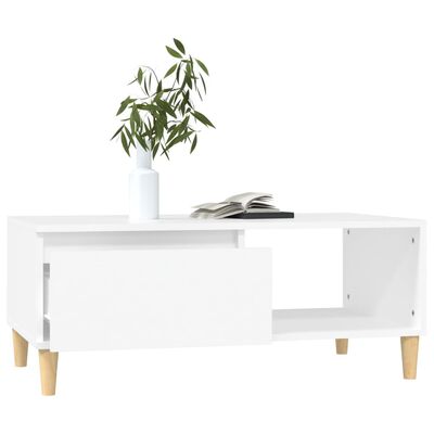 vidaXL Coffee Table White 90x50x36.5 cm Engineered Wood