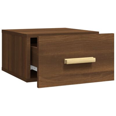 vidaXL Wall-mounted Bedside Cabinets 2 pcs Brown Oak 35x35x20 cm