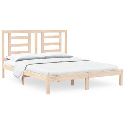 vidaXL Bed Frame Solid Wood Pine 150x200 cm King Size