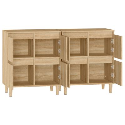 vidaXL Sideboards 2 pcs Sonoma Oak 60x35x70 cm Engineered Wood