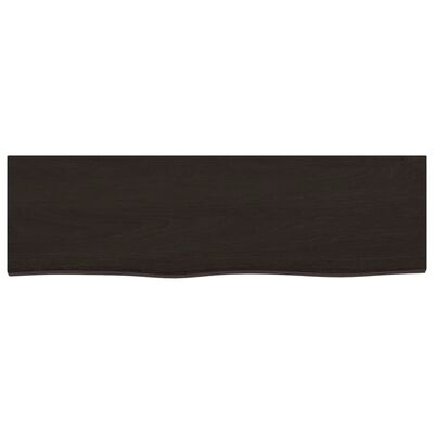 vidaXL Bathroom Countertop Dark Brown 100x30x(2-6) cm Treated Solid Wood