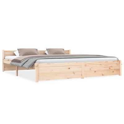 vidaXL Bed Frame Solid Wood 180x200 cm Super King Size