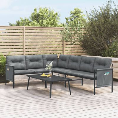 vidaXL 2 Piece Garden Lounge Set Anthracite Steel