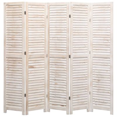 vidaXL 5-Panel Room Divider 175x165 cm Wood