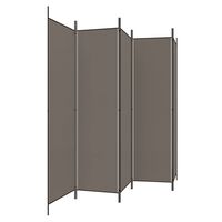 vidaXL 5-Panel Room Divider Anthracite 250x200 cm Fabric