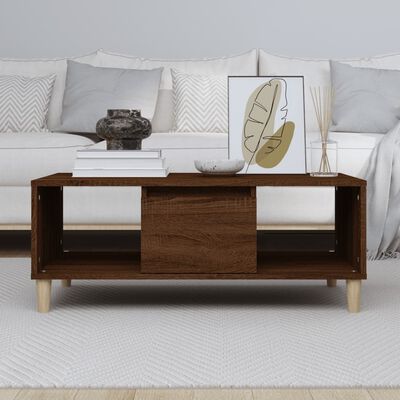 vidaXL Coffee Table Brown Oak 90x50x36,5 cm Engineered Wood