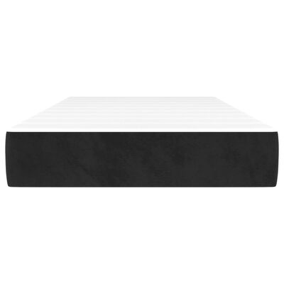 vidaXL Pocket Spring Bed Mattress Black 106x203x20 cm King Single Size Velvet