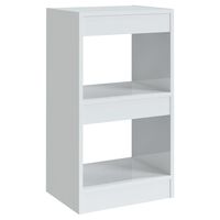 vidaXL Book Cabinet/Room Divider High Gloss White 40x30x72 cm