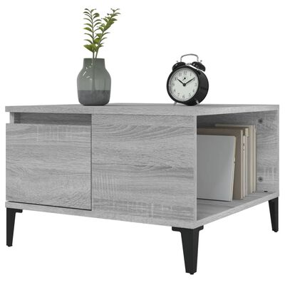 vidaXL Coffee Table Grey Sonoma 55x55x36.5 cm Engineered Wood