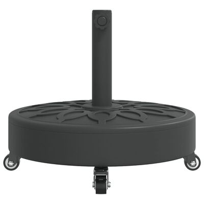 vidaXL Parasol Base with Wheels for Ø38 / 48 mm Poles 27 kg Round