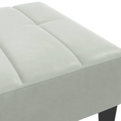 vidaXL Footstool Light Grey 77x55x31 cm Velvet