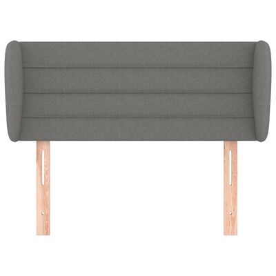 vidaXL Headboard with Ears Dark Grey 103 cm Fabric