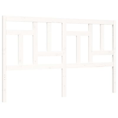 vidaXL Bed Frame without Mattress White King Size Solid Wood